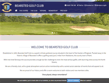 Tablet Screenshot of bearstedgolfclub.co.uk